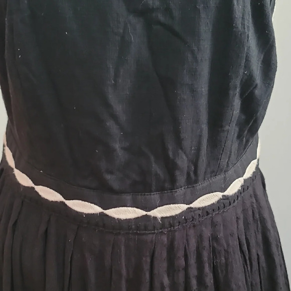 Free People Black Mini Dress with Cream Embroidery - Picture 5 of 11